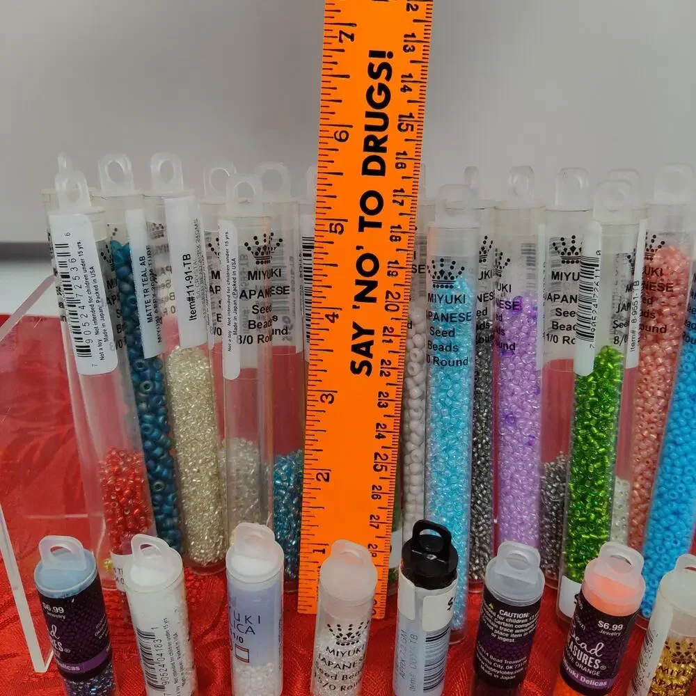 Huge Lot Of 45 Miyuki's Seed Beads Brand New N Opened Different Sizes N Colors